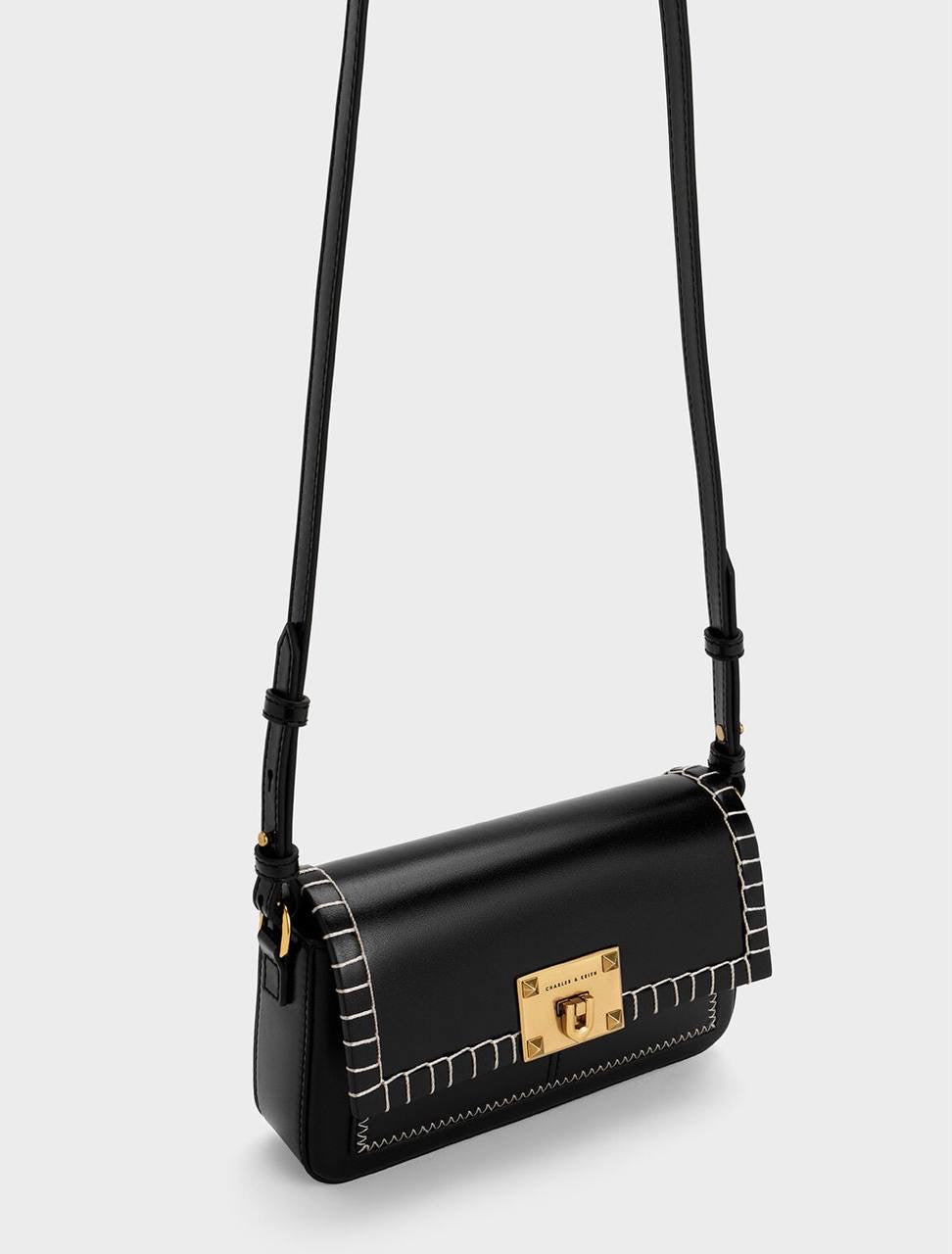 Circe Stitch-Trim Top Handle Bag