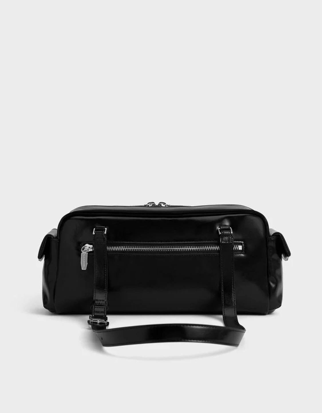 Rachel Elongated Multi-Pocket Shoulder Bag