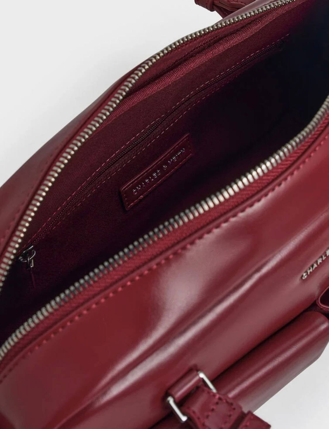 Rachel Elongated Multi-Pocket Shoulder Bag