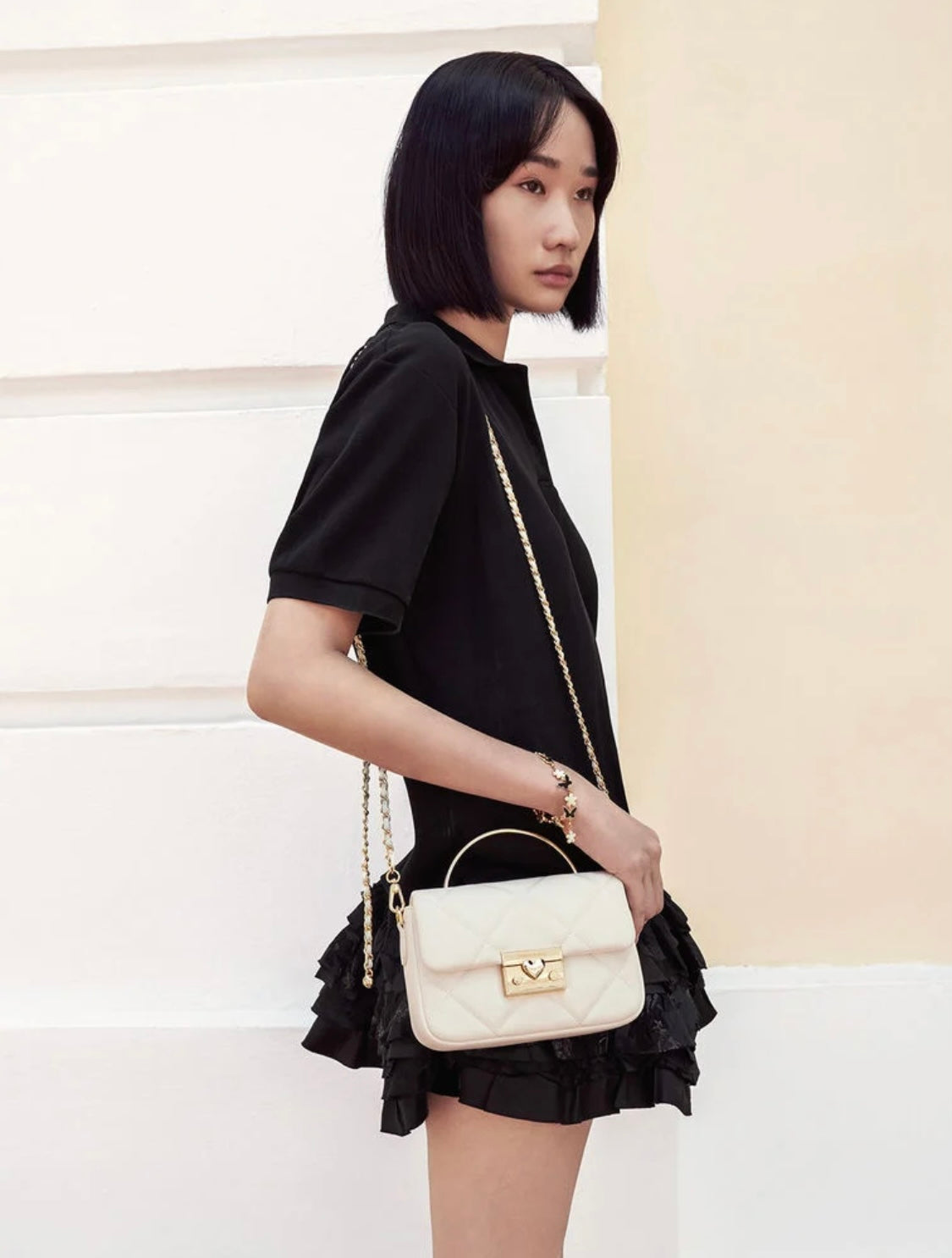 Quilted Boxy Top Handle Bag