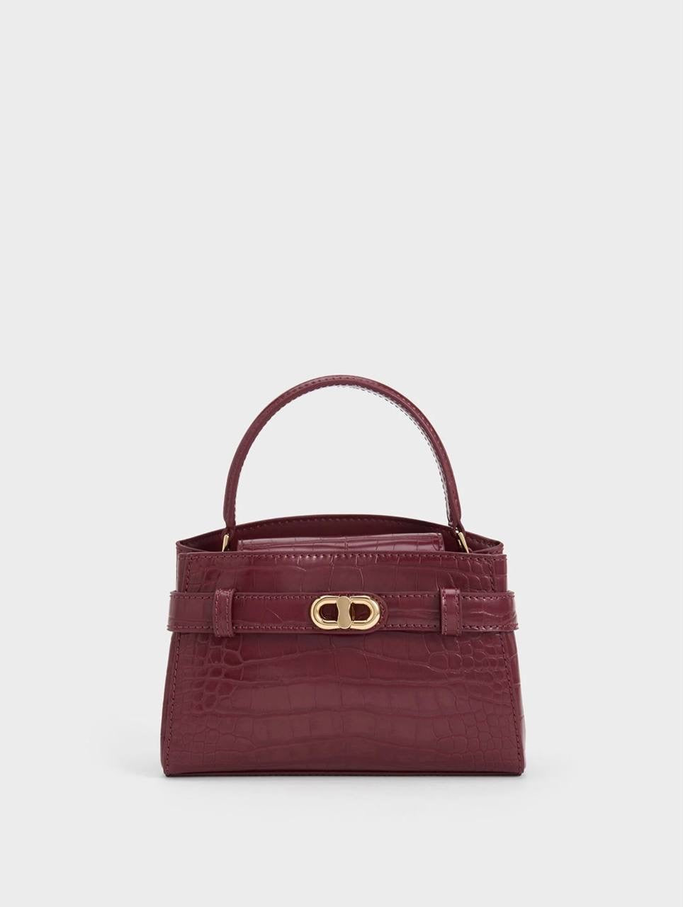 Aubrielle Croc-Effect Top Handle Bag
