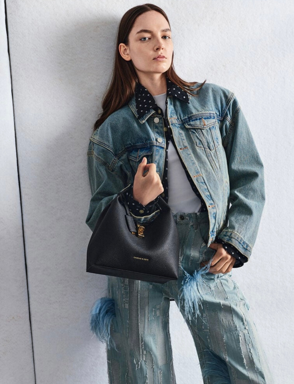 Chance Turn-Lock Bucket Bag
