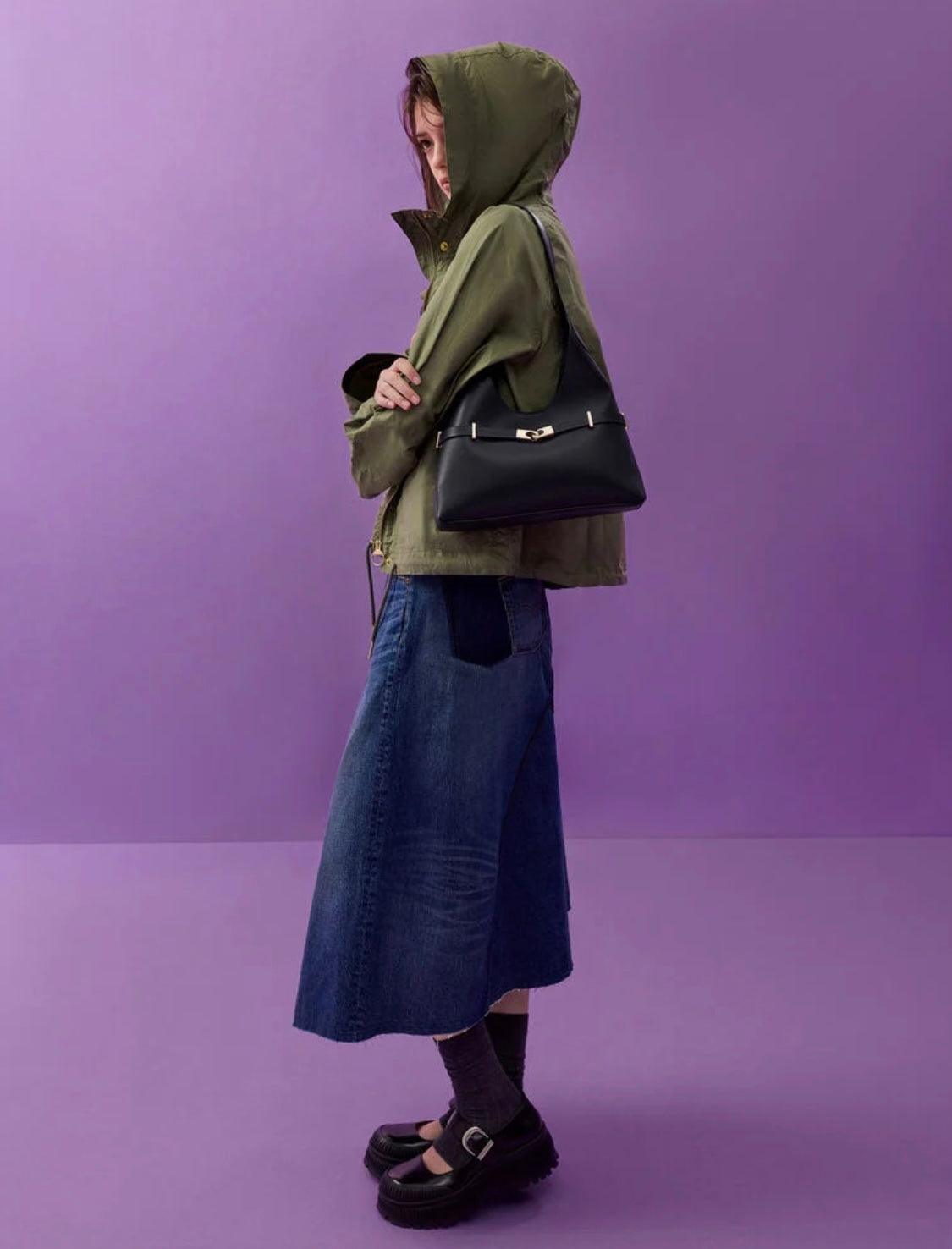 Arlet Metallic-Accent Belted Hobo Bag