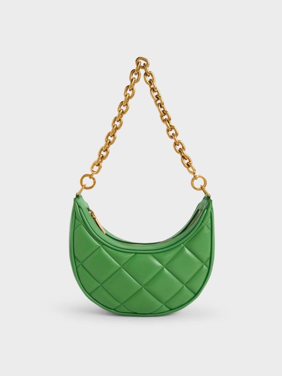 Bonnie Chain-Handle Crescent Bag