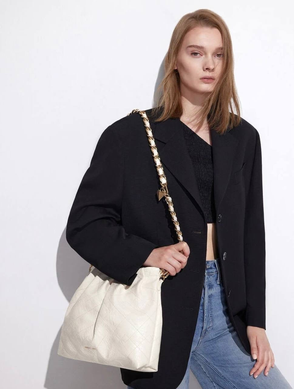 Duo Double Chain Hobo Bag
