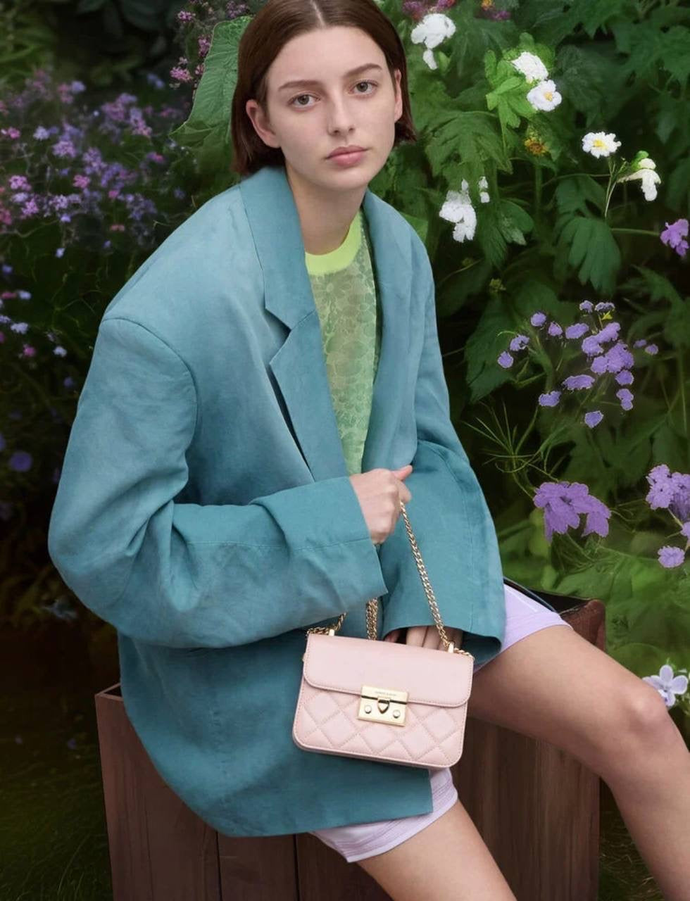 Alva Quilted Chain-Handle Bag