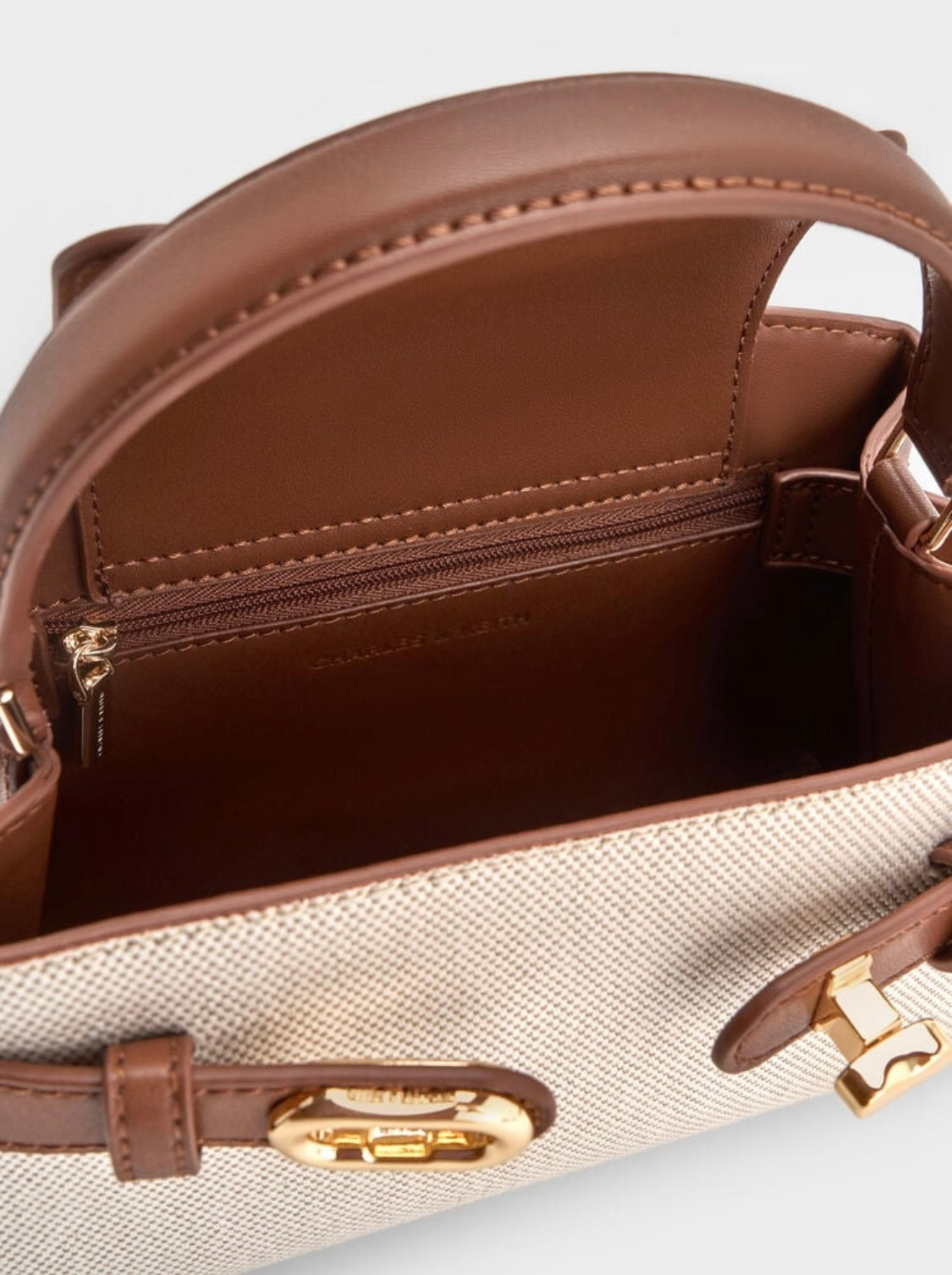 Aubrielle Metallic-Buckle Top Handle Bag