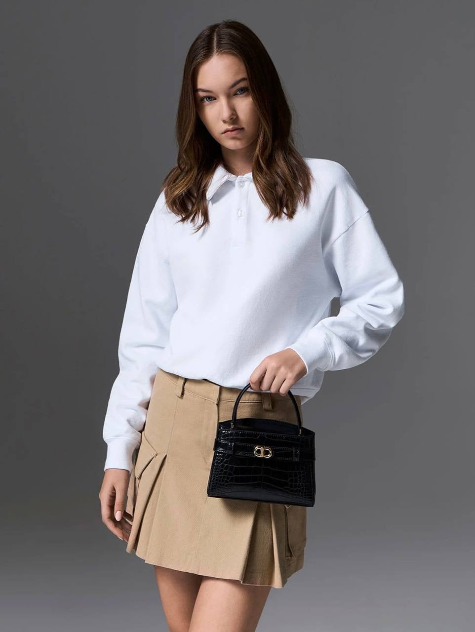 Aubrielle Croc-Effect Top Handle Bag