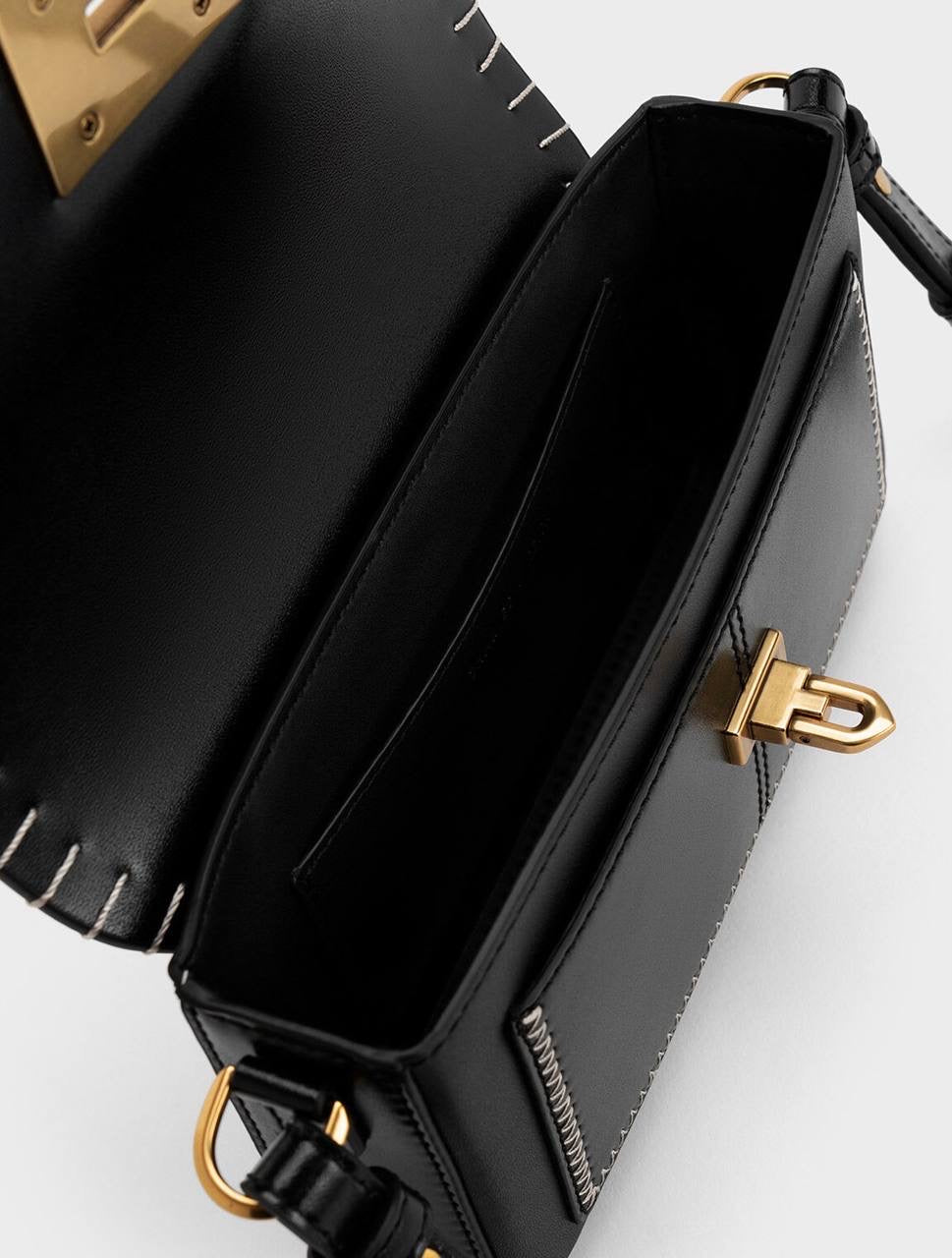 Circe Stitch-Trim Top Handle Bag