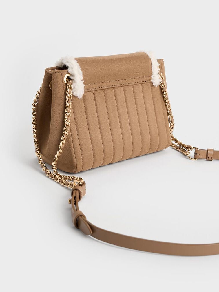 Donna Crinkle-Effect Shoulder Bag