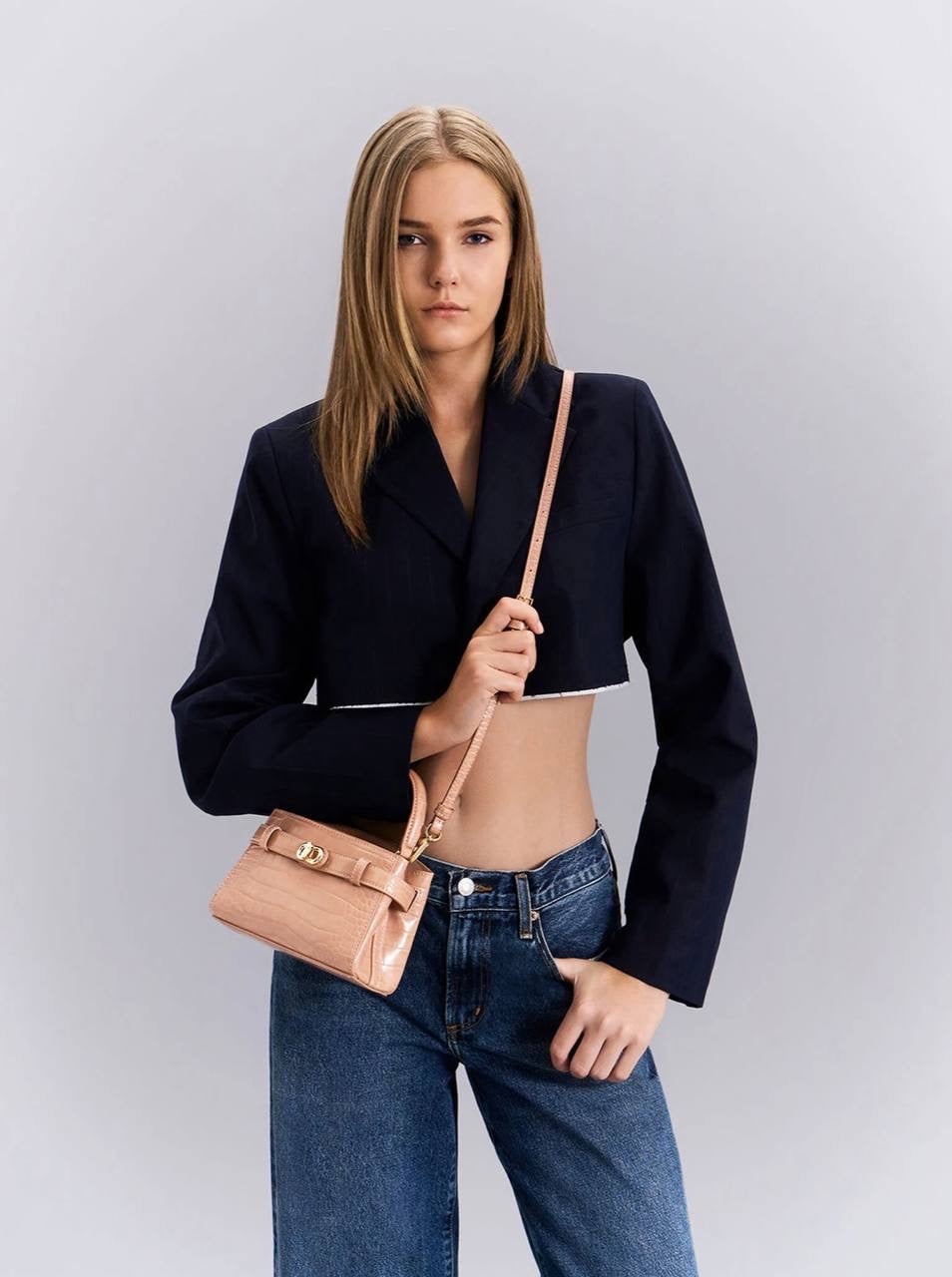 Aubrielle Croc-Effect Top Handle Bag
