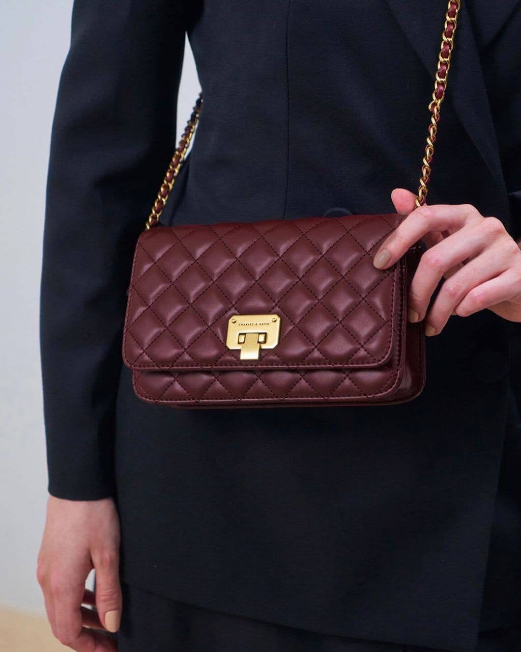 Quilted Flip-Lock Clutch