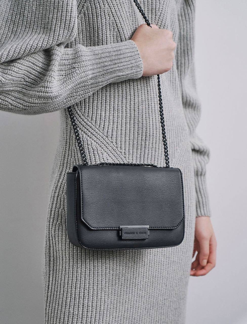 Classic Push-Lock Crossbody Bag