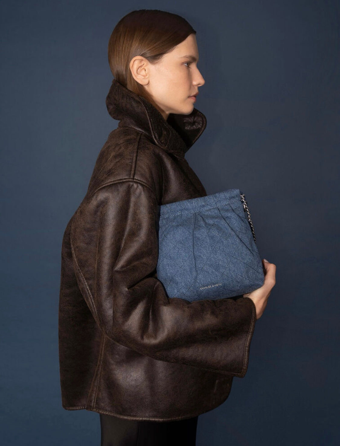 Duo Chain-Handle Two-Way Backpack