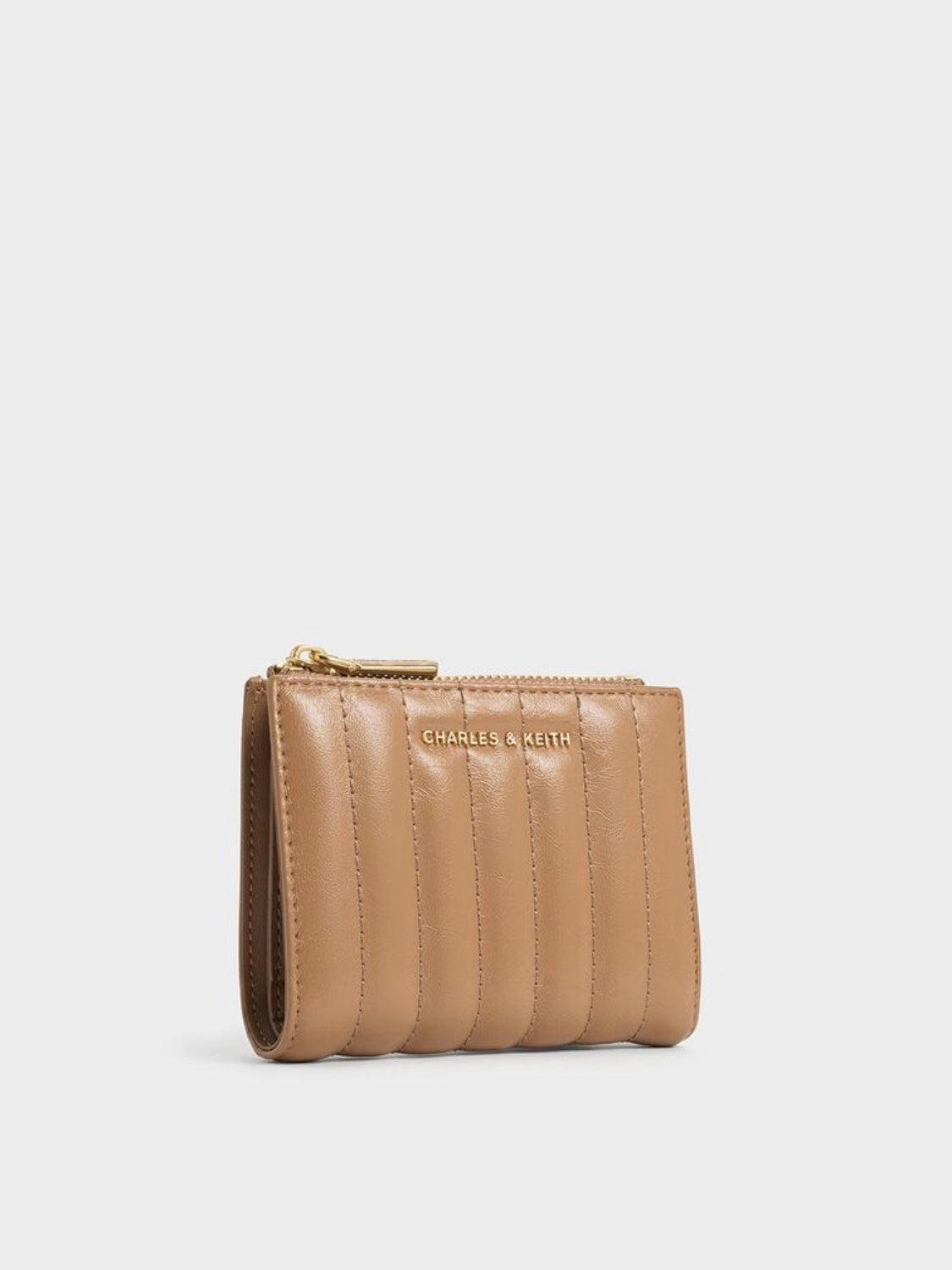 Donna Crinkle-Effect Panelled Top-Zip Wallet