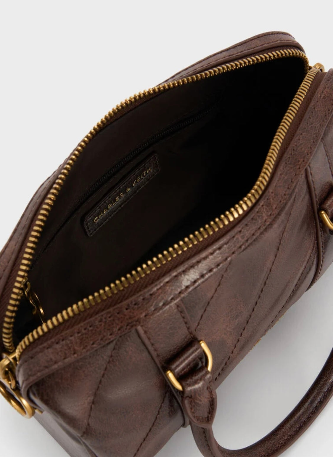 Philomena Panelled Chain-Handle Bowling Bag