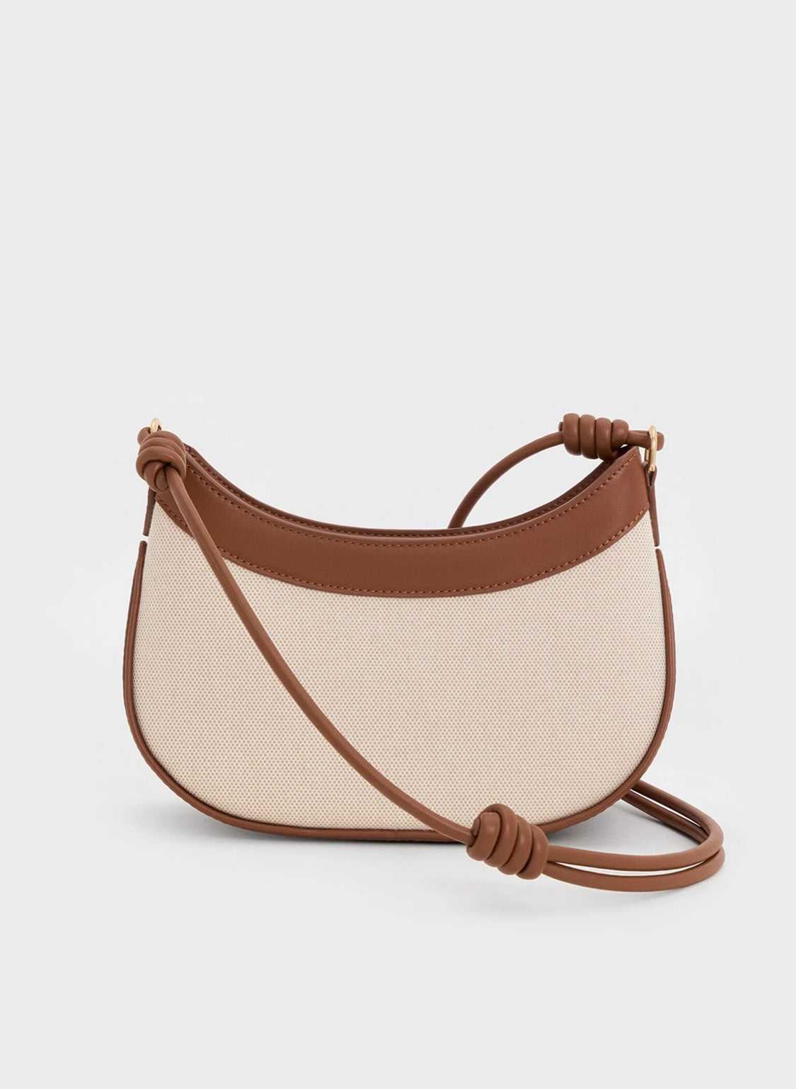 Sabine Knotted-Strap Curved Shoulder Bag