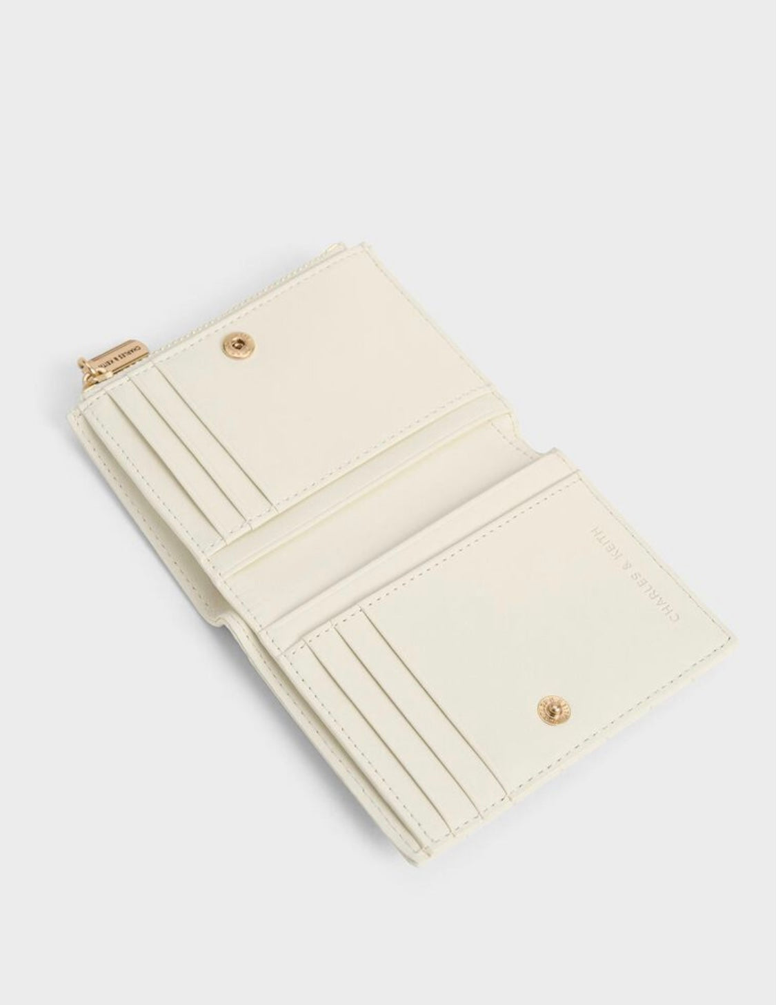 Donna Crinkle-Effect Panelled Top-Zip Wallet