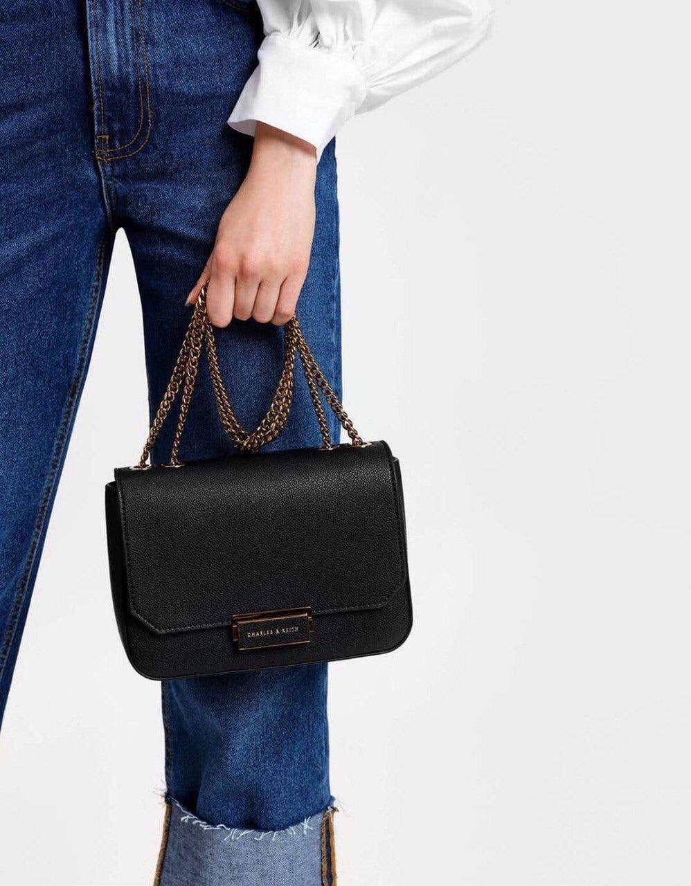 Classic Push-Lock Crossbody Bag