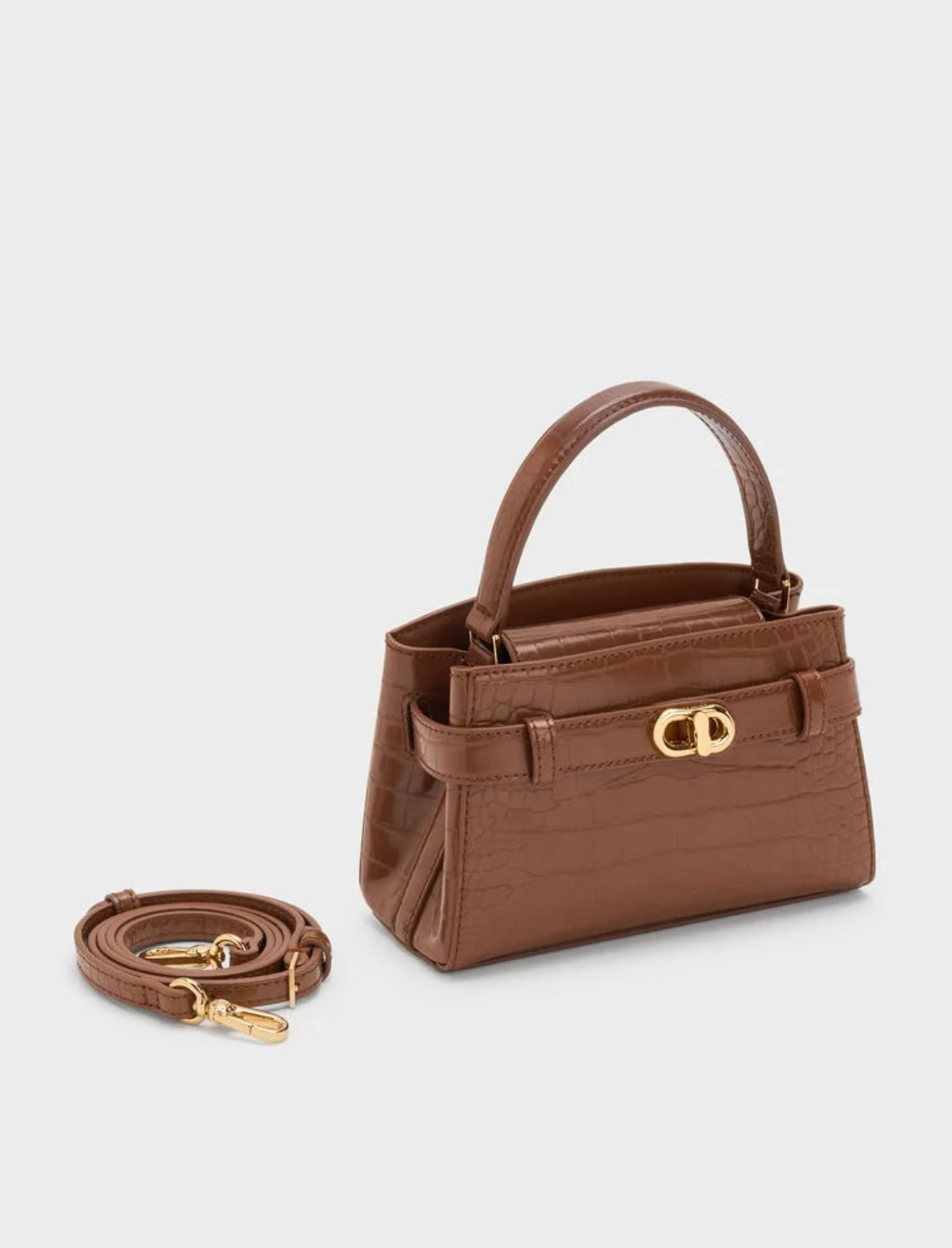 Aubrielle Croc-Effect Top Handle Bag