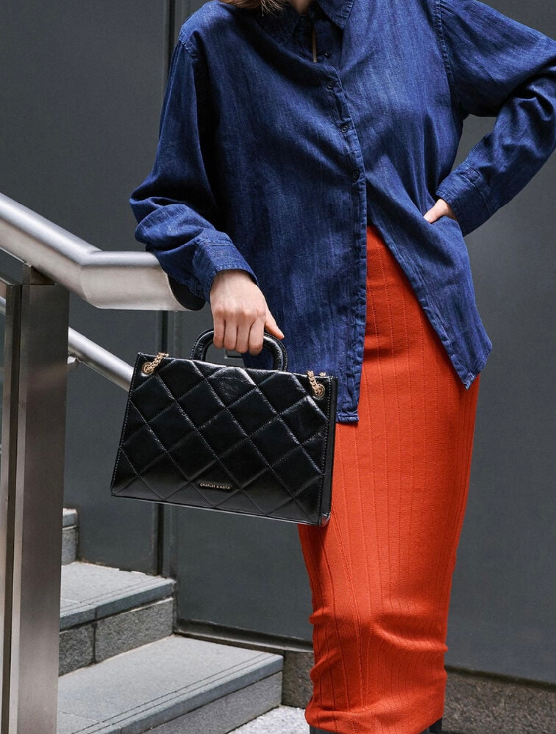 Apfra Quilted Chain-Handle Bag