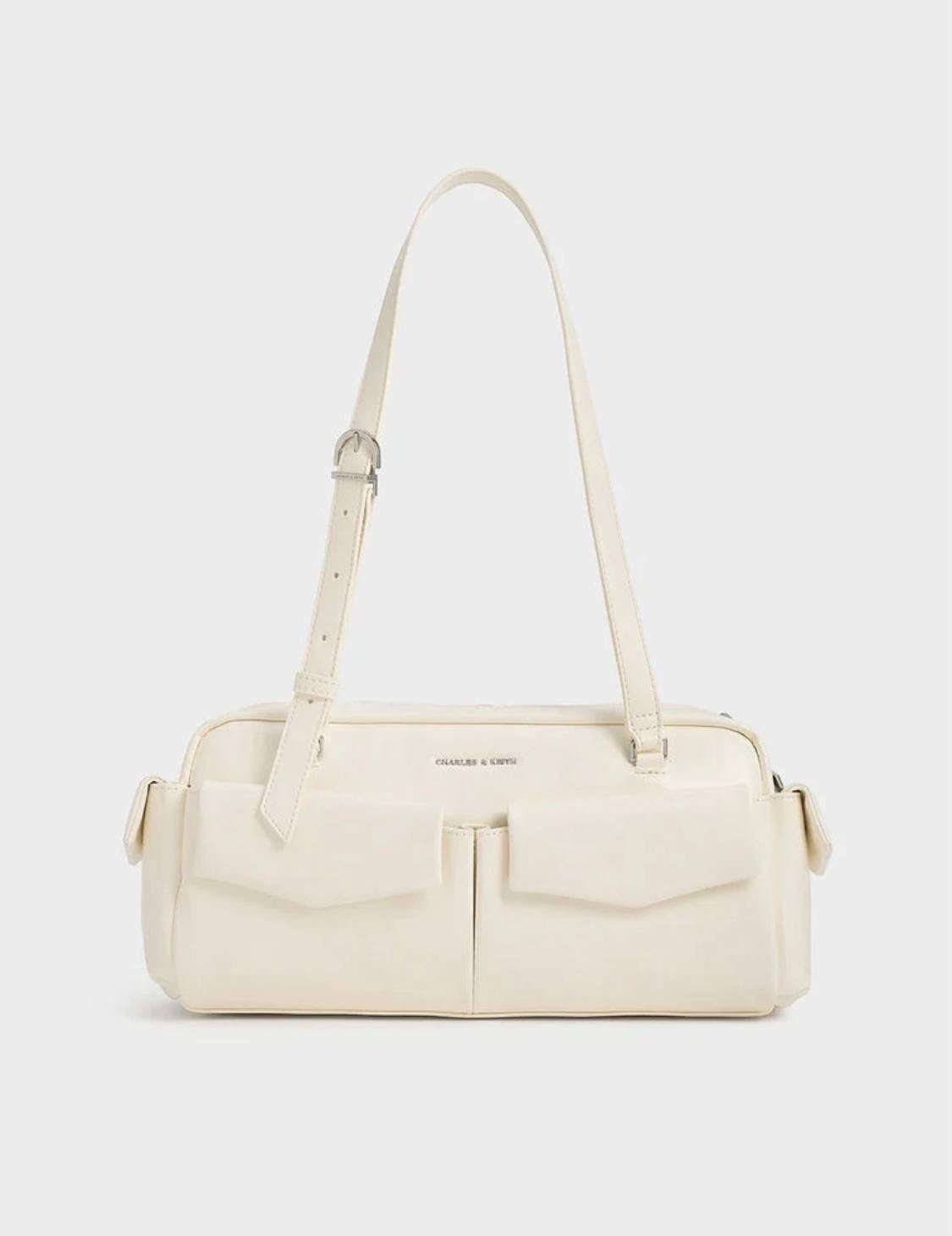 Rachel Elongated Multi-Pocket Shoulder Bag