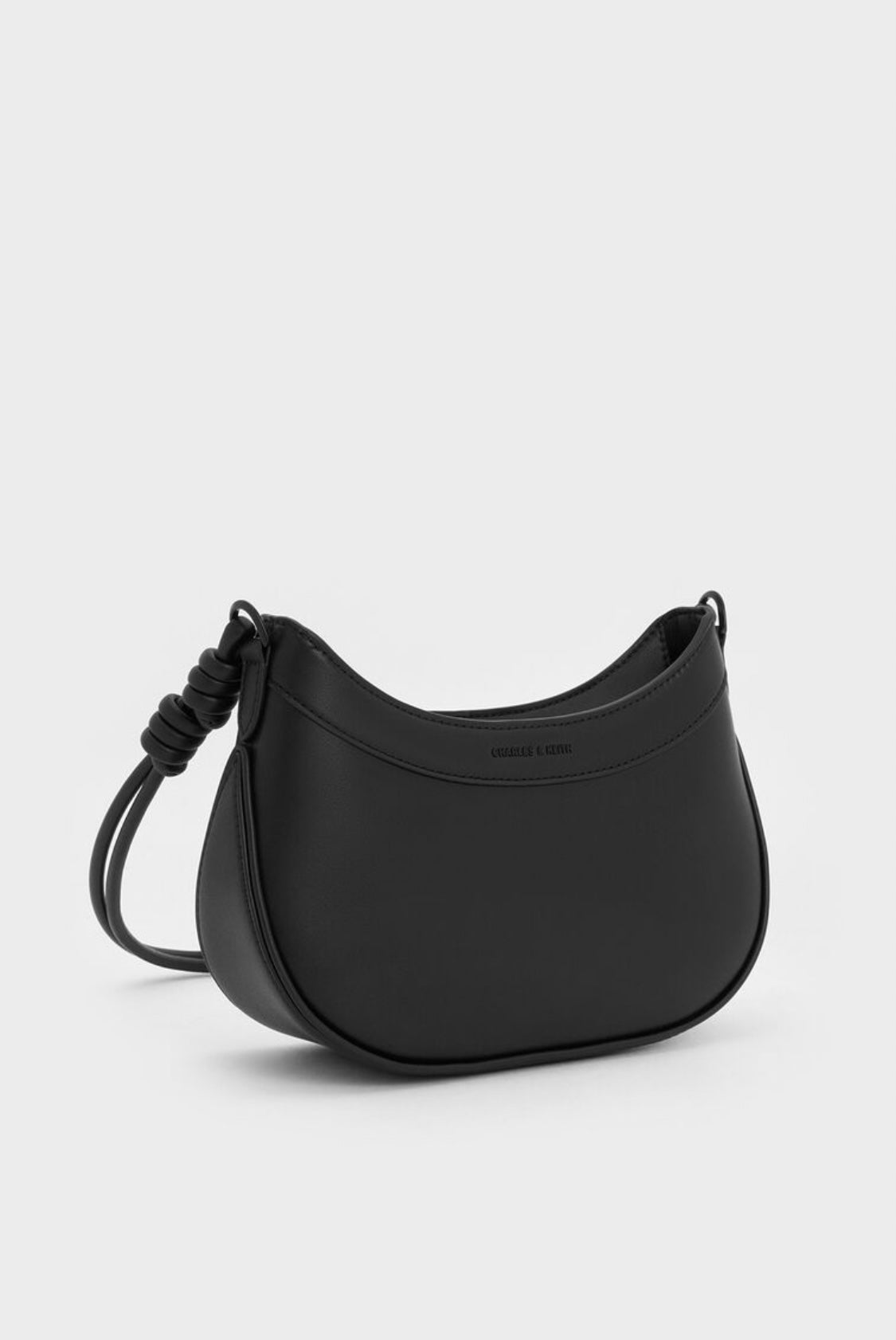 Sabine Knotted-Strap Curved Shoulder Bag