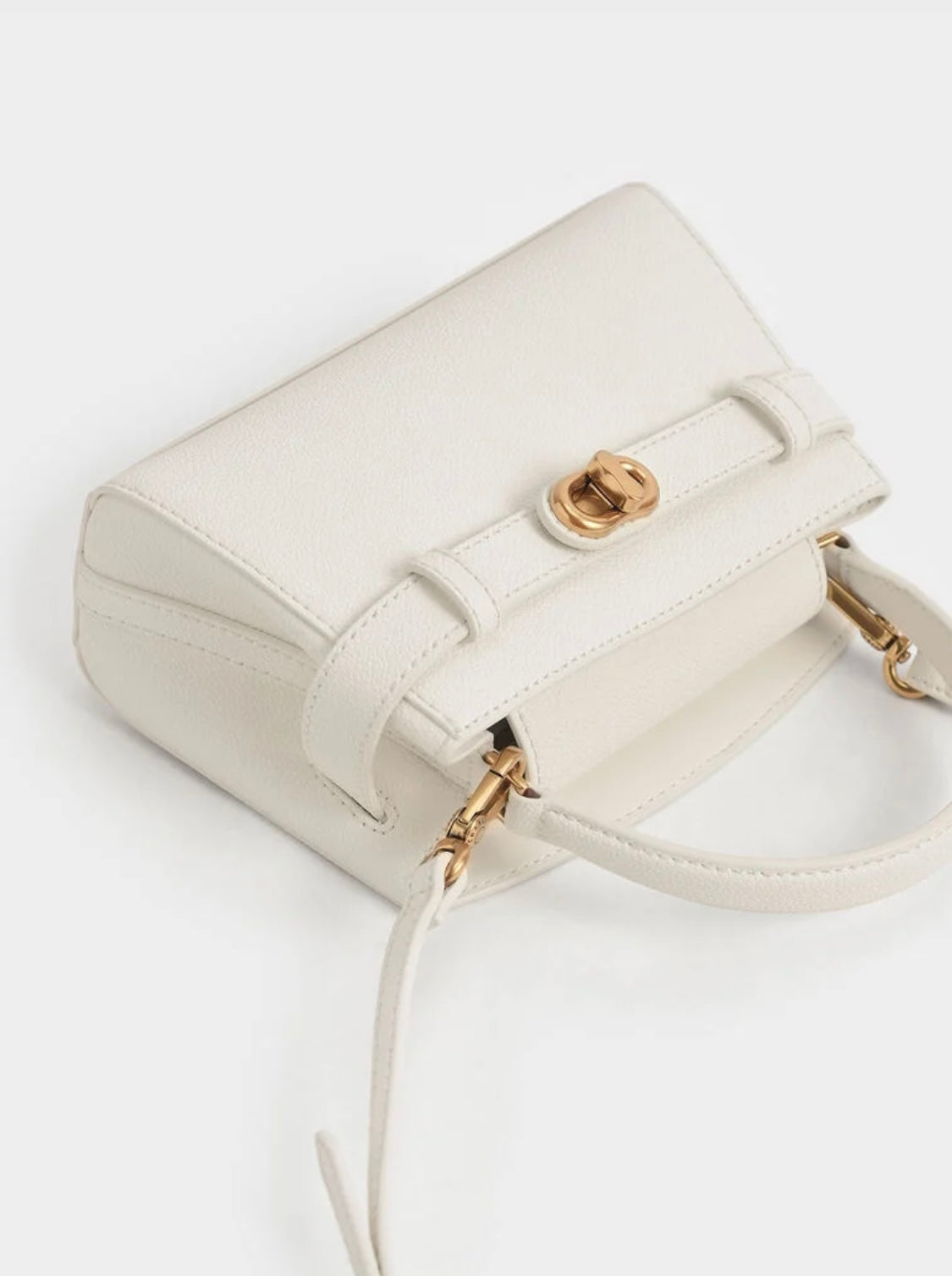 Aubrielle Metallic-Buckle Top Handle Bag