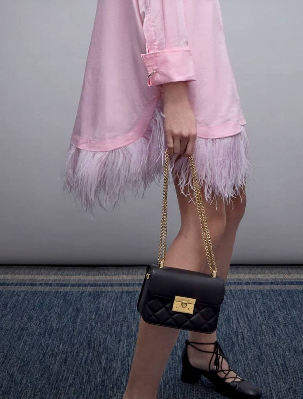 Alva Quilted Chain-Handle Bag