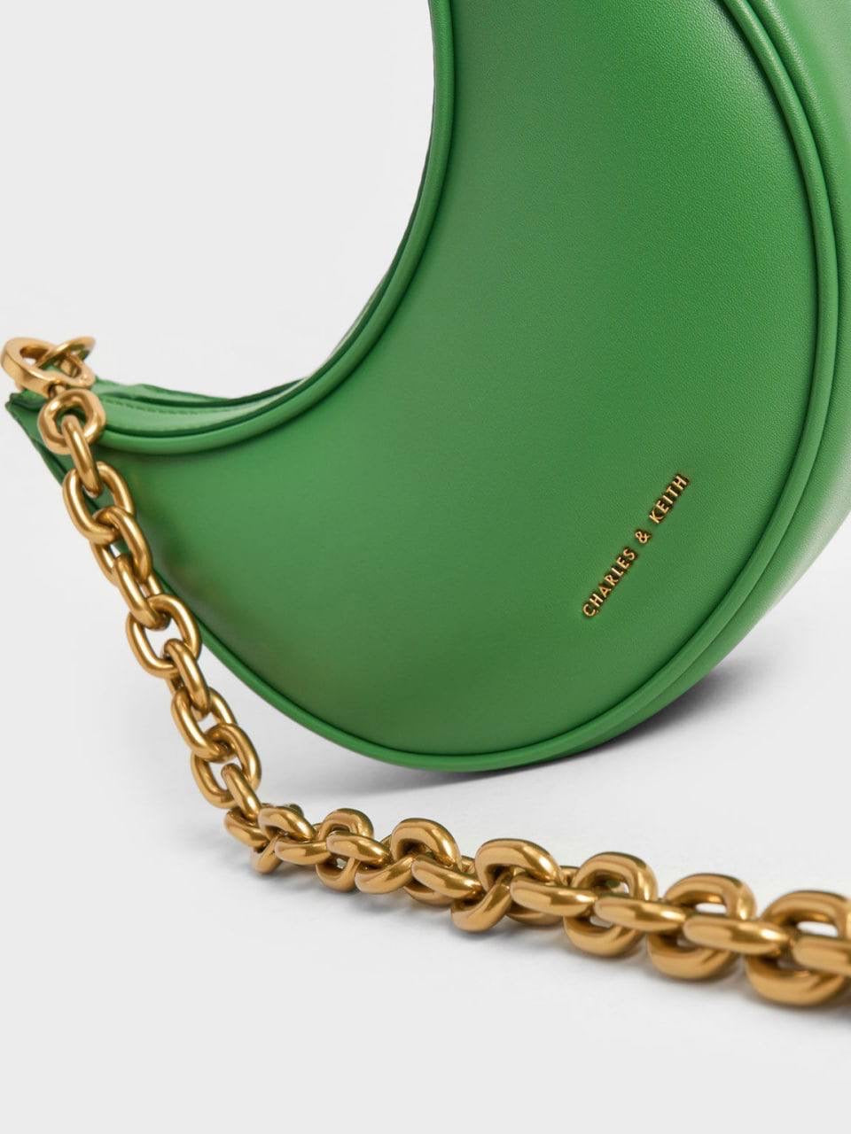 Bonnie Chain-Handle Crescent Bag