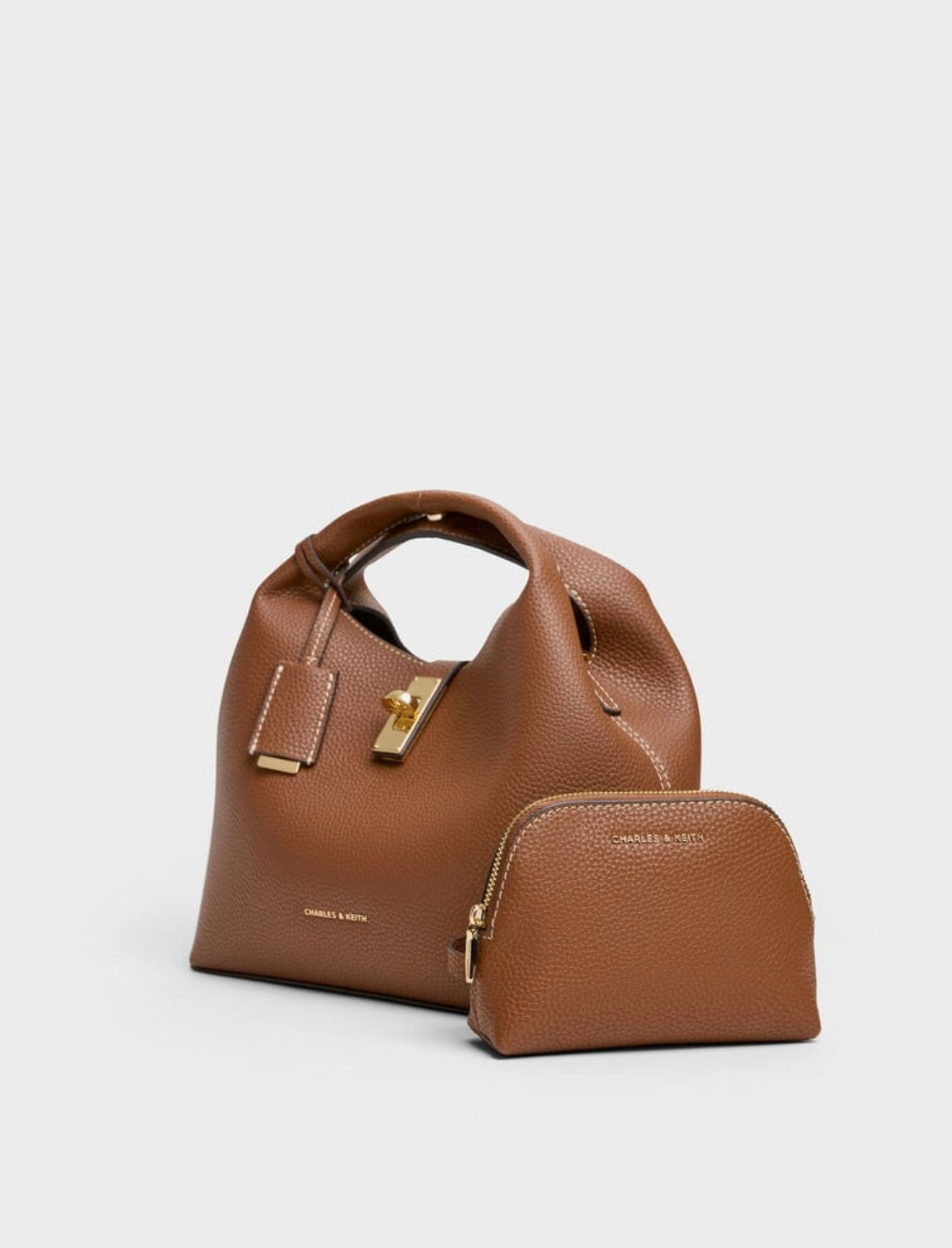 Chance Turn-Lock Bucket Bag