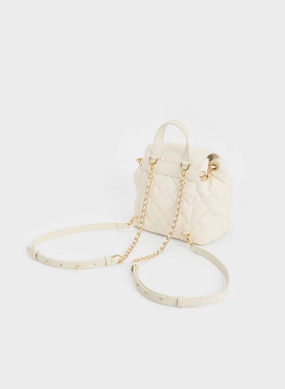 Aubrielle Denim Quilted Backpack