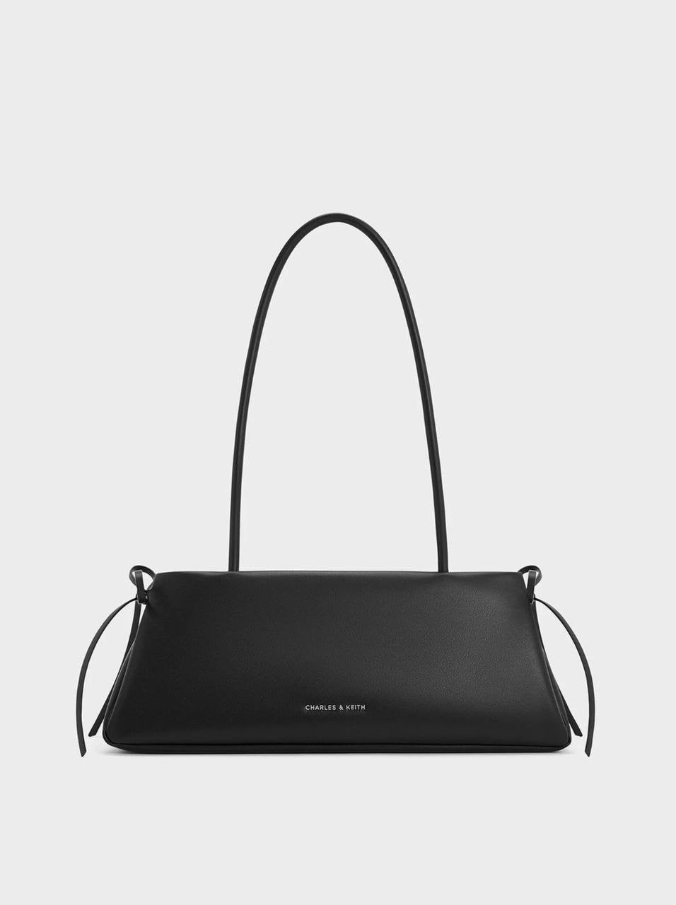 Hazel Bow Elongated Trapeze Shoulder Bag