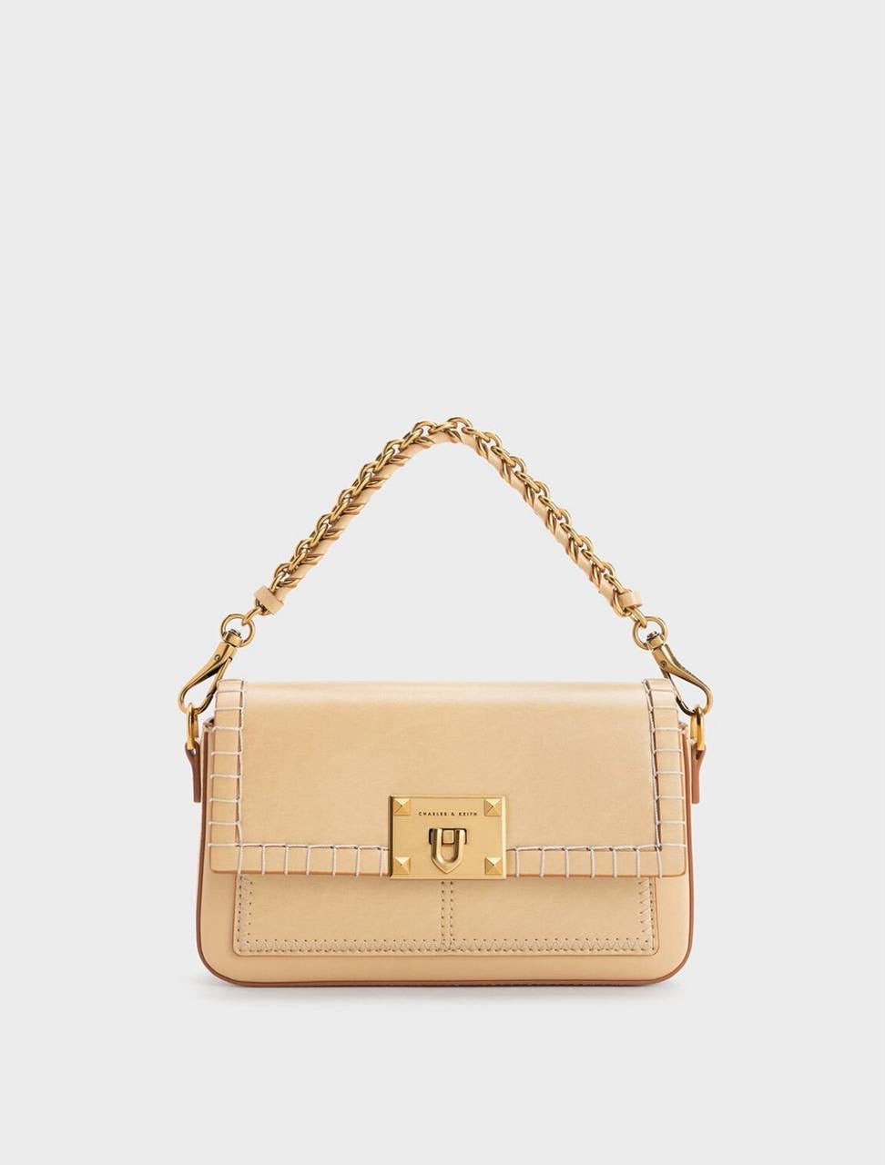 Circe Stitch-Trim Top Handle Bag